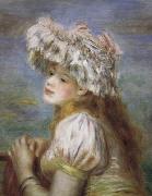 Pierre Renoir Young Girl in a Lace Hat Spain oil painting artist